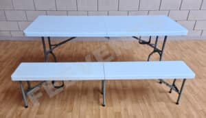 Table pliante et banc pliant